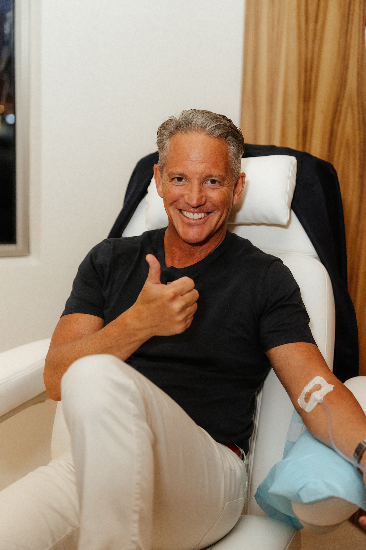 Dr. Dan Pompa receiving treatment